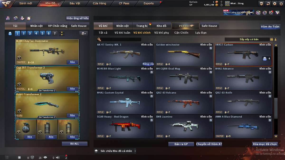 shop acc cf uy tin gia re